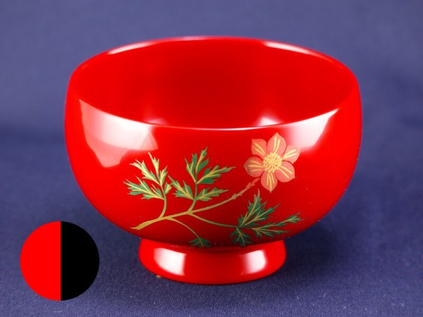 誕生花付き汁椀 黒 4月4日 赤アネモネ / 生活雑貨 食器・キッチン 碗・椀の通販は 7,875円