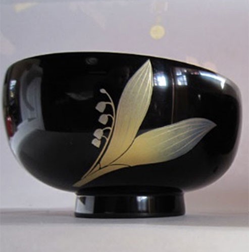 誕生花付き汁椀 黒 5月5日 鈴蘭 / 生活雑貨 食器・キッチン 碗・椀の通販は