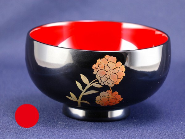 誕生花付き汁椀 朱 5月9日 八重桜 / 生活雑貨 食器・キッチン 碗・椀の通販は 10,500円