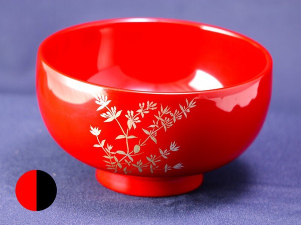 誕生花付き汁椀 黒 6月18日 立ち麝香草(タチジャコウソウ/タイム) / 生活雑貨 食器・キッチン 碗・椀の通販は