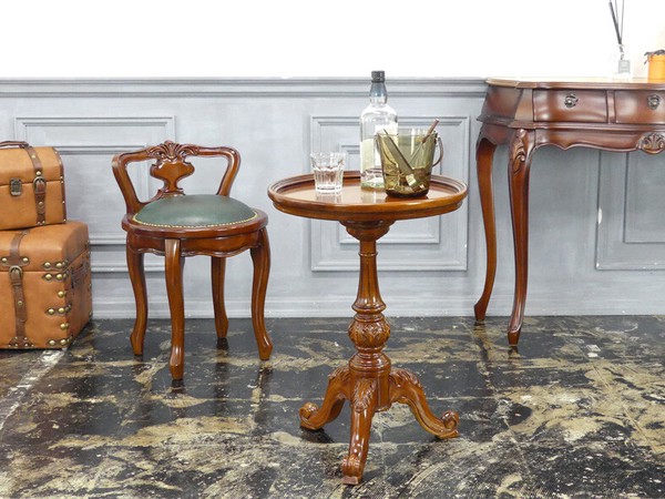 ヴァーサ ラウンドテーブル(ブラウン) / 家具・インテリア