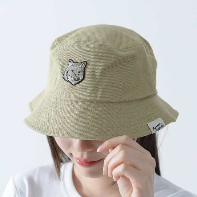 MAISON KITSUNE メゾンキツネ バケットハット 帽子 ボールド フォックスヘッド MM06114 WW0096 レディース ユニセックス カーキ ベージ