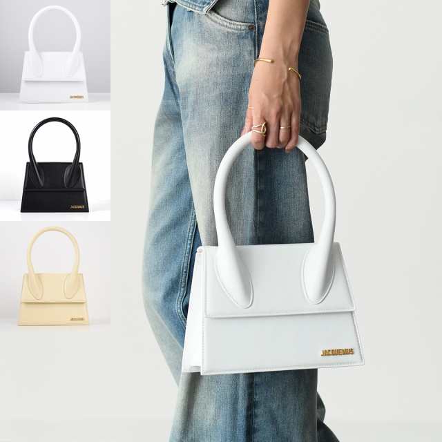 JACQUEMUS ジャックムス バッグ LE GRAND CHIQUITO 213BA003 チキート ハンドバッグ レディース ブラック ホワイト アイボリー レザー 本