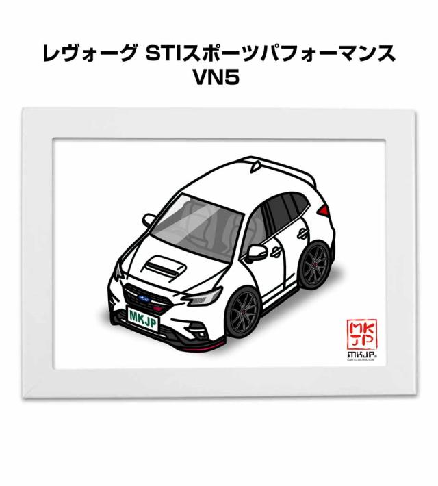 SUBARU  フォトフレーム MKJP イラストA5 フレーム付き スバル レヴォーグ STIスポーツ