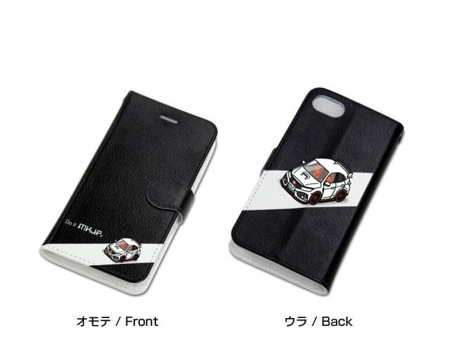 シビックタイプR FK8後期 Side.ver国産本革・手帳型iPhoneケース