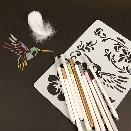 子供絵画テンプレート定規diy描画ステンシルクラフト金型ツール漫画中空フラワープレートキッドギフトの通販はau Pay マーケット エビの家