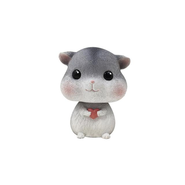 シンプルなかわいい動物ハムスターシェイクヘッド車のインテリア飾りの通販はau Pay マーケット キキ屋