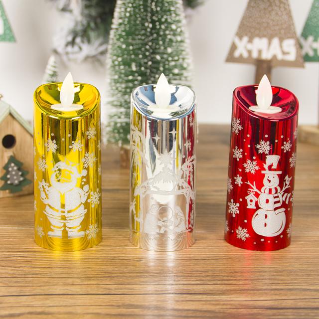 クリスマスの装飾led風ランプサンタクロース雪だるまシミュレーションキャンドルライト装飾品s M Lの通販はau Pay マーケット キキ屋