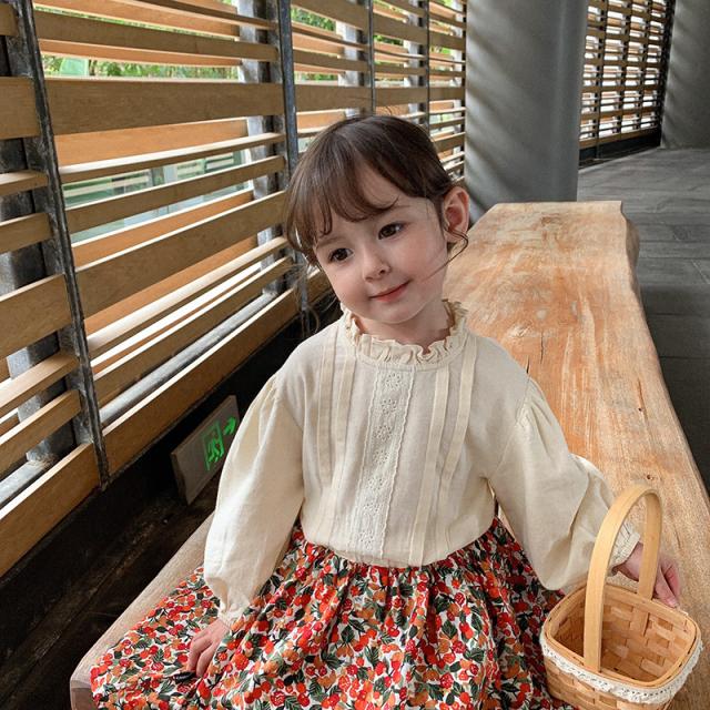 キャビア子供服21年春モデル1 5歳の女の子綿とリネンの宮殿スタイルのパフスリーブスタンドアップカラーシャツの通販はau Pay マーケット ジョルノ