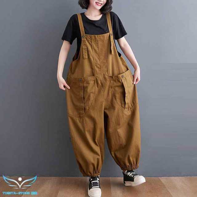 パンツ 作業ズボン サロペット オーバーオール レディース ゆったり ソ ワークパンツ つなぎ 作業服 カジュアル　ワークマン デニム オールインワン 春 秋 冬 の通販は