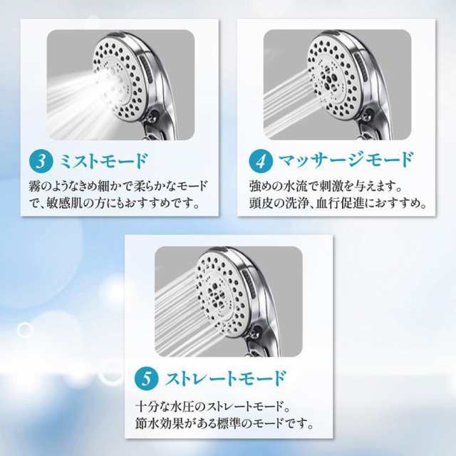 シャワーヘッド ナノバブル 節水 マイクロバブル 水圧強い 美肌 美容 保湿 頭皮ケア 変換アダプター KVK INAX TOTO_4