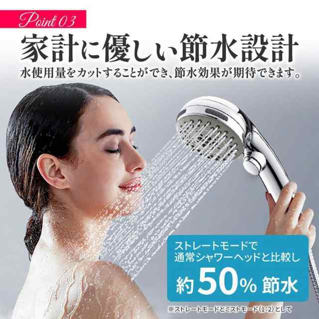 シャワーヘッド ナノバブル 節水 マイクロバブル 水圧強い 美肌 美容 保湿 頭皮ケア 変換アダプター KVK INAX TOTO_6