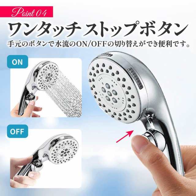 シャワーヘッド ナノバブル 節水 マイクロバブル 水圧強い 美肌 美容 保湿 頭皮ケア 変換アダプター KVK INAX TOTO_8