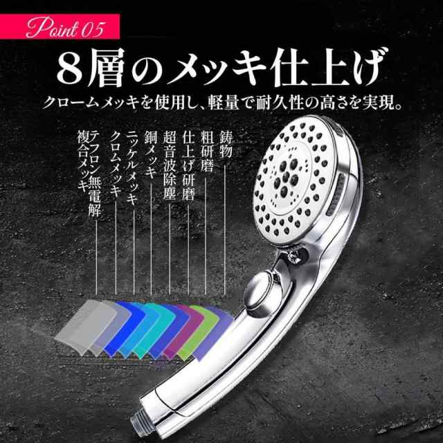 シャワーヘッド ナノバブル 節水 マイクロバブル 水圧強い 美肌 美容 保湿 頭皮ケア 変換アダプター KVK INAX TOTO_9