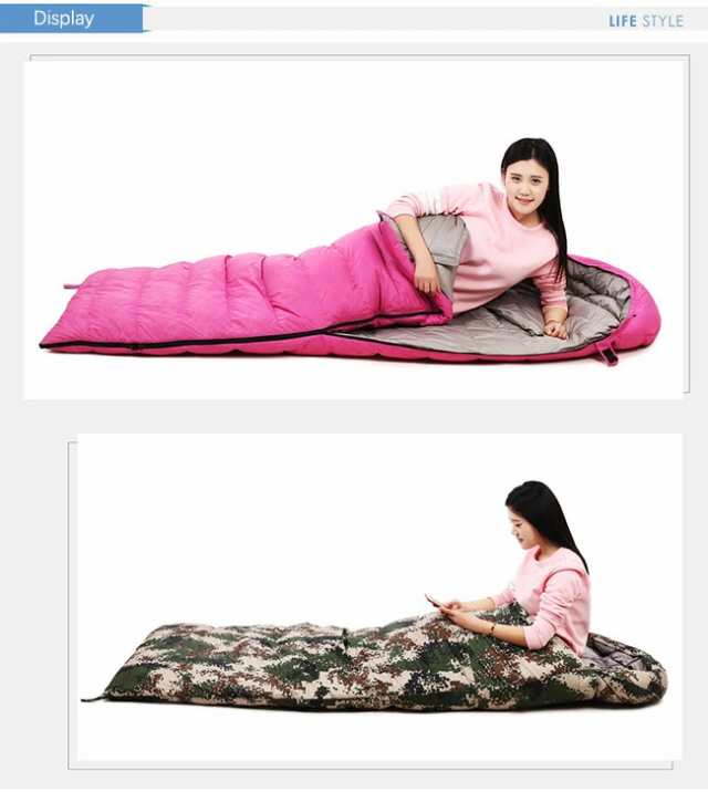 封筒型シュラフ ダウン95% 寝袋 シュラフ コンパクト 災害用 超軽量