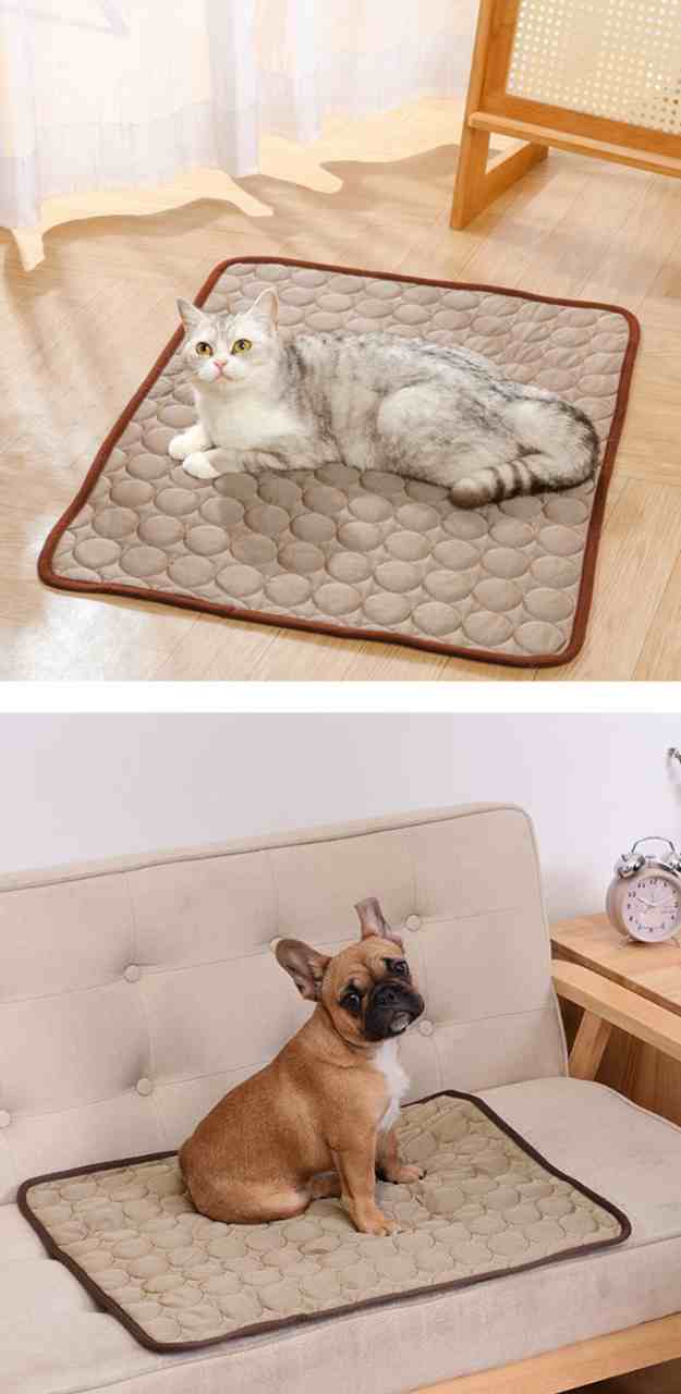 新品】接触冷感マット ひんやり グレー 熱中症対策 ペット 犬猫兼用