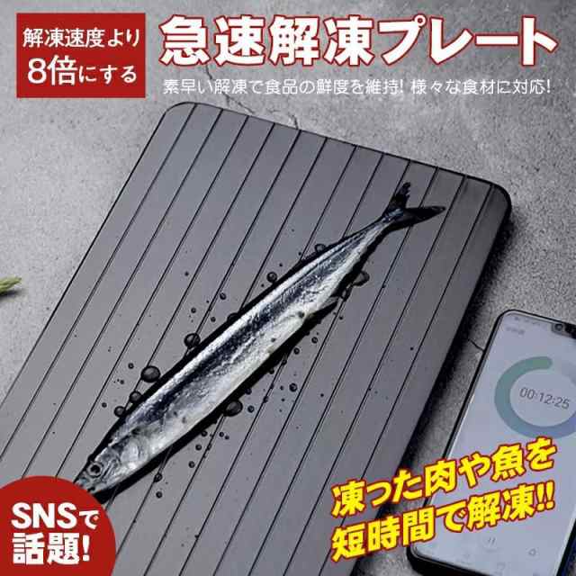解凍プレート 急速解凍 まな板 解凍板 解凍 プレート アルミ製 肉 刺身 海鮮 ステーキ 冷凍食品対応 自然解凍 食品解凍