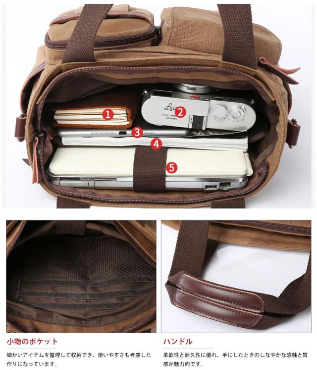 ブリーフケース 2WAY ショルダーバッグ トートバッグ 14型PC収納 A4