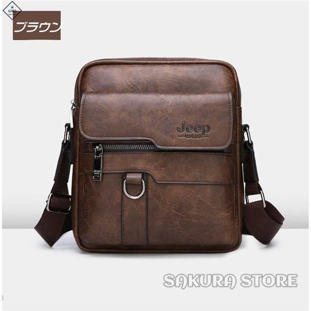 ショルダーバッグ メンズ 2WAY ハンドバッグ 防水 メッセンジャーバッグ 3WAY 斜めかけバッグ ビジネスバッグ jeep 無地 ファッション おしゃれ_4