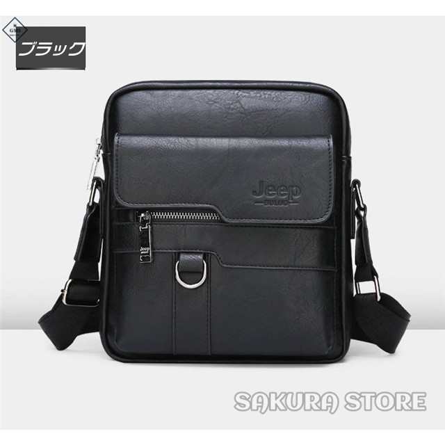 ショルダーバッグ メンズ 2WAY ハンドバッグ 防水 メッセンジャーバッグ 3WAY 斜めかけバッグ ビジネスバッグ jeep 無地 ファッション おしゃれ_5