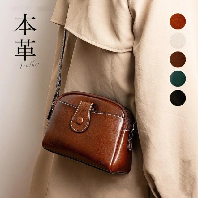 本革 ショルダーバッグ レディース 斜めがけ 肩掛け コンパクト 本革バッグ 上品 シンプル おしゃれ プレゼント ギフト 母の日 バッグ 送料無料