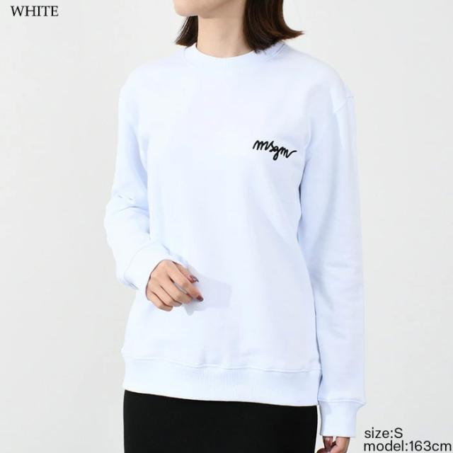 MSGM トレーナー なーな！MSGM☆トレーナー ホワイト ピンクロゴ L