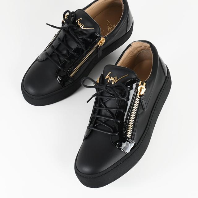 GIUSEPPE ZANOTTI ジュゼッペザノッティ ダブルジップレザースニーカー メンズ ホワイト 44（29cm程度）