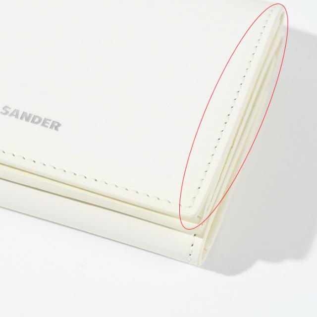 訳あり】JILSANDER ジルサンダー 財布 ロゴ 3つ折り BIANCO