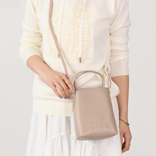 Chloe ホワイトレザーハンドバッグ Chloe ホワイト レザー ショルダーバッグ