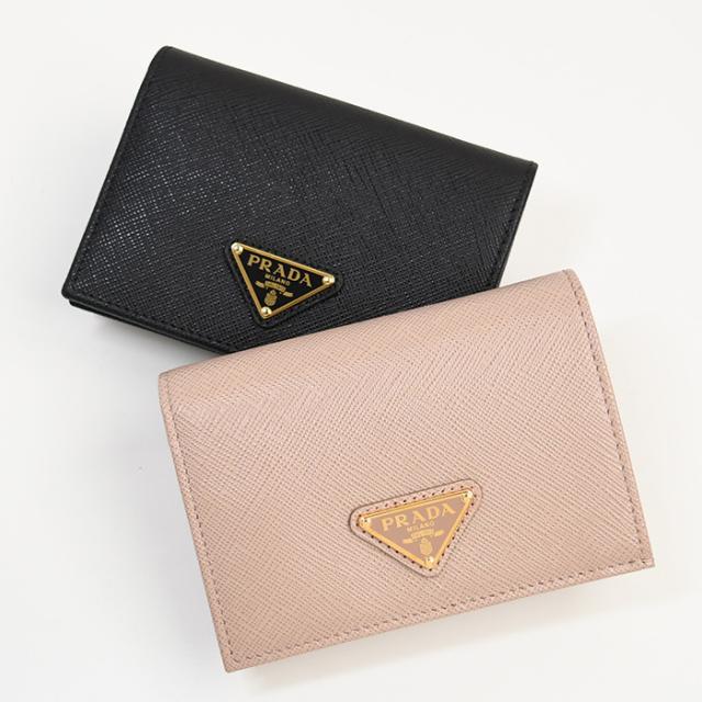 ♡美品♡プラダ 二つ折り財布 トライアングル サフィアーノレザー ピンクベージュ ♡美品♡プラダ 二つ折り財布 トライアングル サフィアーノ