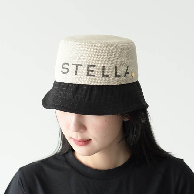 STELLA MCCARTNEY ステラ マッカートニー バケットハット バケハ ロゴレタリング 7V0076WP0332 レディース バイカラー ロゴプリント コ