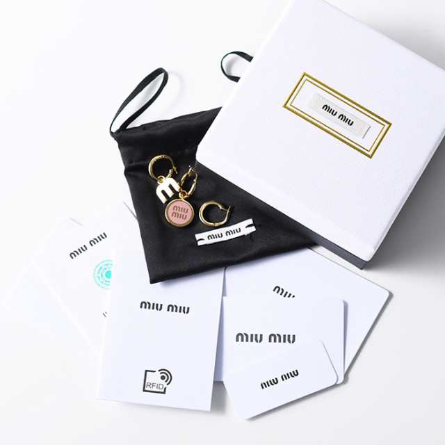 Miu Miu セット ロゴ ピアス プレゼント miu MIUMIU ミュウミュウ ピアス 5JO912 2F6T レディース ロゴ