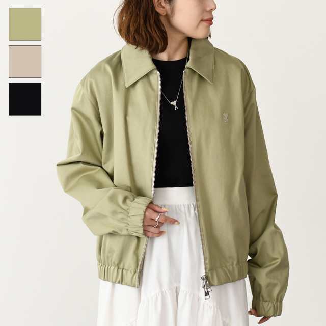 AMI ALEXANDRE MATTIUSSI アミ アレクサンドラマトゥッシ AMI DE COEUR アミパリス ジップジャケット HJK014 CO0009 レディース ユニセックス アウター ロゴ 無地 人気 おすすめ ギフト プレゼ