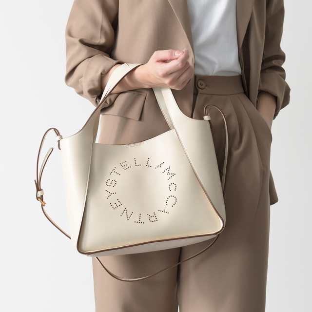 【訳あり】STELLA MCCARTNEY ステラマッカートニー トートバッグ ハンドバッグ STELLA LOGO 2WAYバッグ 513860W8542 レディース ホワイト