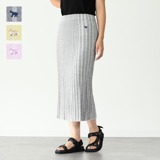 未使用 GUCCI グッチ 22AW 691664 ロゴ刺繍入り マリンボーダー 膝丈  