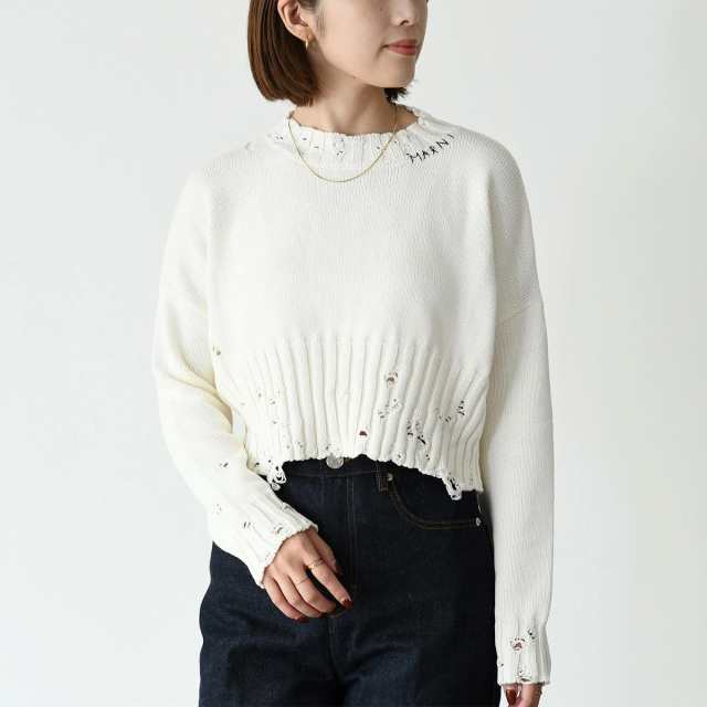 MARNI マルニ ニット セーター GCMD0276A1 UFC652 クロップド