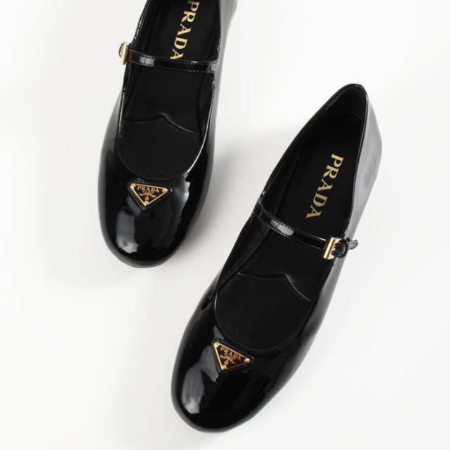 PRADA プラダ センターシーム パテントレザー シューズ ブラック PRADA プラダ センターシーム パテントレザー シューズ ブラック