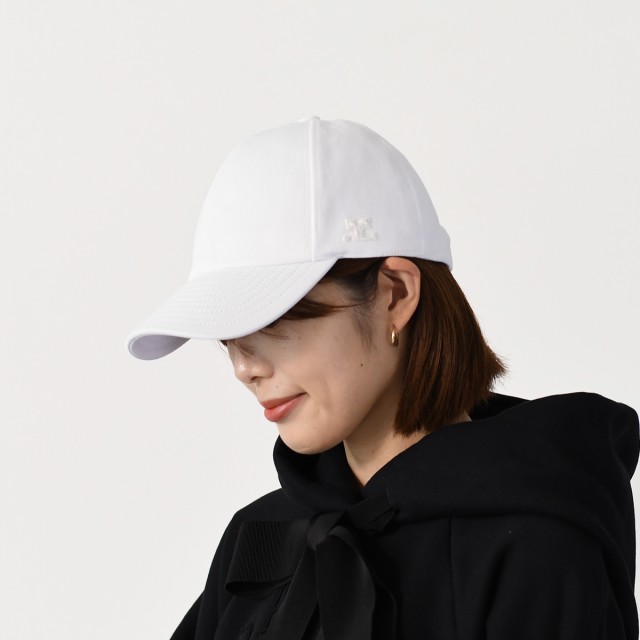 Courreges クレージュ 帽子 キャップ 322ACT002CO0024 クラシック コットンキャップ レディース ホワイト 白 ベースボールキャプ カジュアル シンプルの通販は