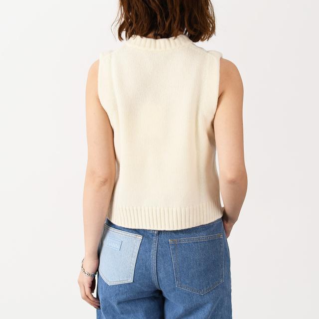 GANNI ガニー ニットベスト トップス ベスト GRAOHIC VEST K2252