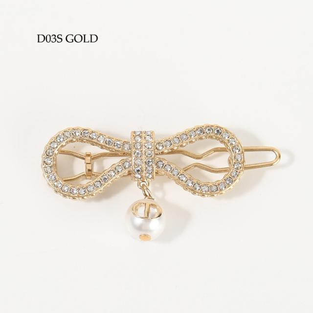 パールが揺らめく♡【 Dior 】Le Noeud de Dior バレッタ DIOR ディオール バレッタ ヘアアクセサリー ブローチ Le Noeud