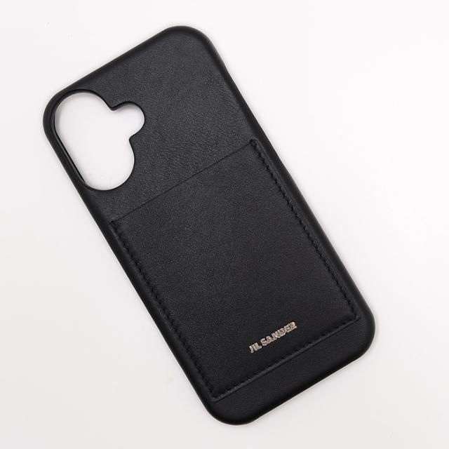 JIL SANDER レザー iPhoneケース ブラック JILSANDER ジルサンダー iPhoneケース スマートフォンケース