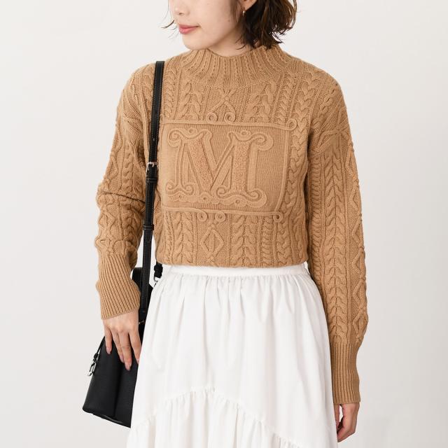 MAXMARA ケーブルニット キャメル M 【公式通販】