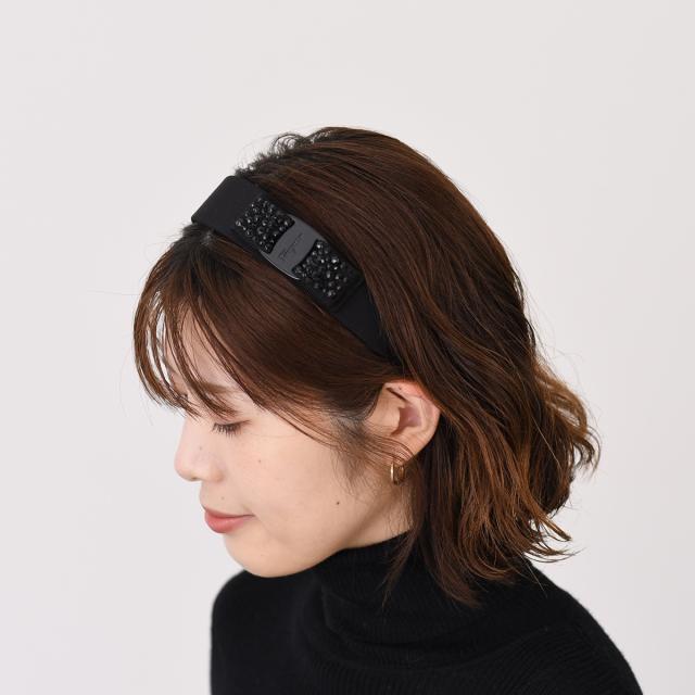 【極美品】Jennifer Ouellette ヘアバンド 黒 ラメ USA製 極美品】Jennifer Ouellette ヘアバンド 黒 ラメ USA製 Jennifer