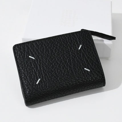 Maison Margiela メゾンマルジェラ 二つ折り財布 レザー ブラック