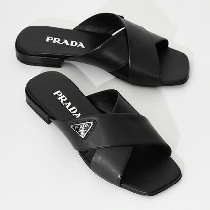 PRADA プラダ サンダル トライアングルロゴスライド 1XX659 07I