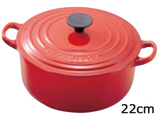 LE CREUSET ル・クルーゼ ル・クルーゼ　トラディション　ココットロンド　22cm　2501-22-06　チェリーレッド