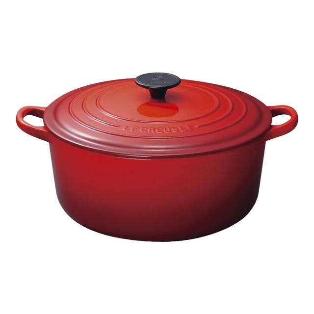 LE CREUSET ル・クルーゼ ココット・ロンド　２５０１　３０cm　チェリーレッド