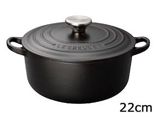 LE CREUSET ル・クルーゼ ル・クルーゼ　トラディション　ココットロンド　22cm　2101-22-00　マットブラック