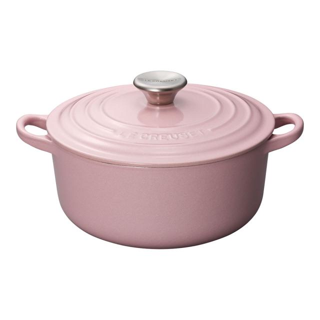 ル・クルーゼLe Creuset ココット・ロンド24 cmシフォンピンク