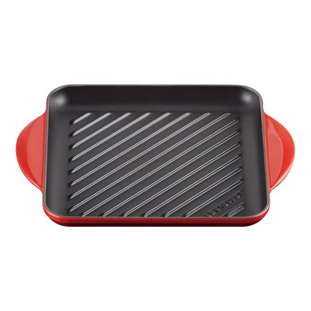 LE CREUSET ル・クルーゼ ル・クルーゼ グリル・カレ 24cm チェリーレッド 20205240600460